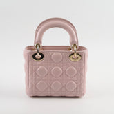 Christian Dior Lambskin Mini Lady Dior Baby Pink